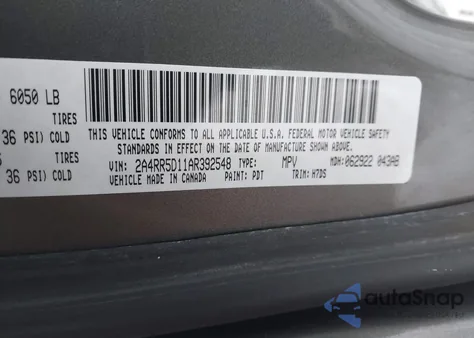 2010 Chrysler Town & Country Touring z USA, uszkodzony, nr VIN 2A4RR5D11AR392548